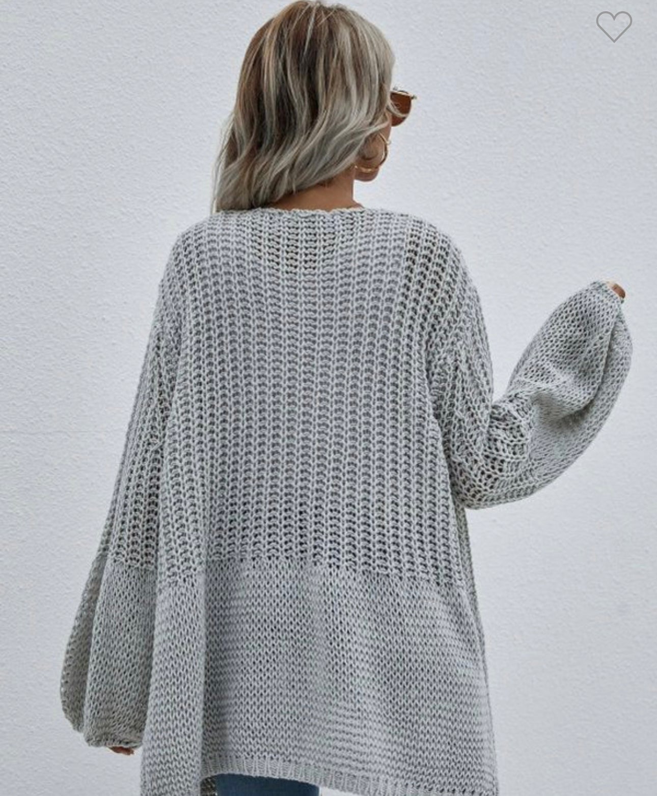 Oversized Gray Cardigan