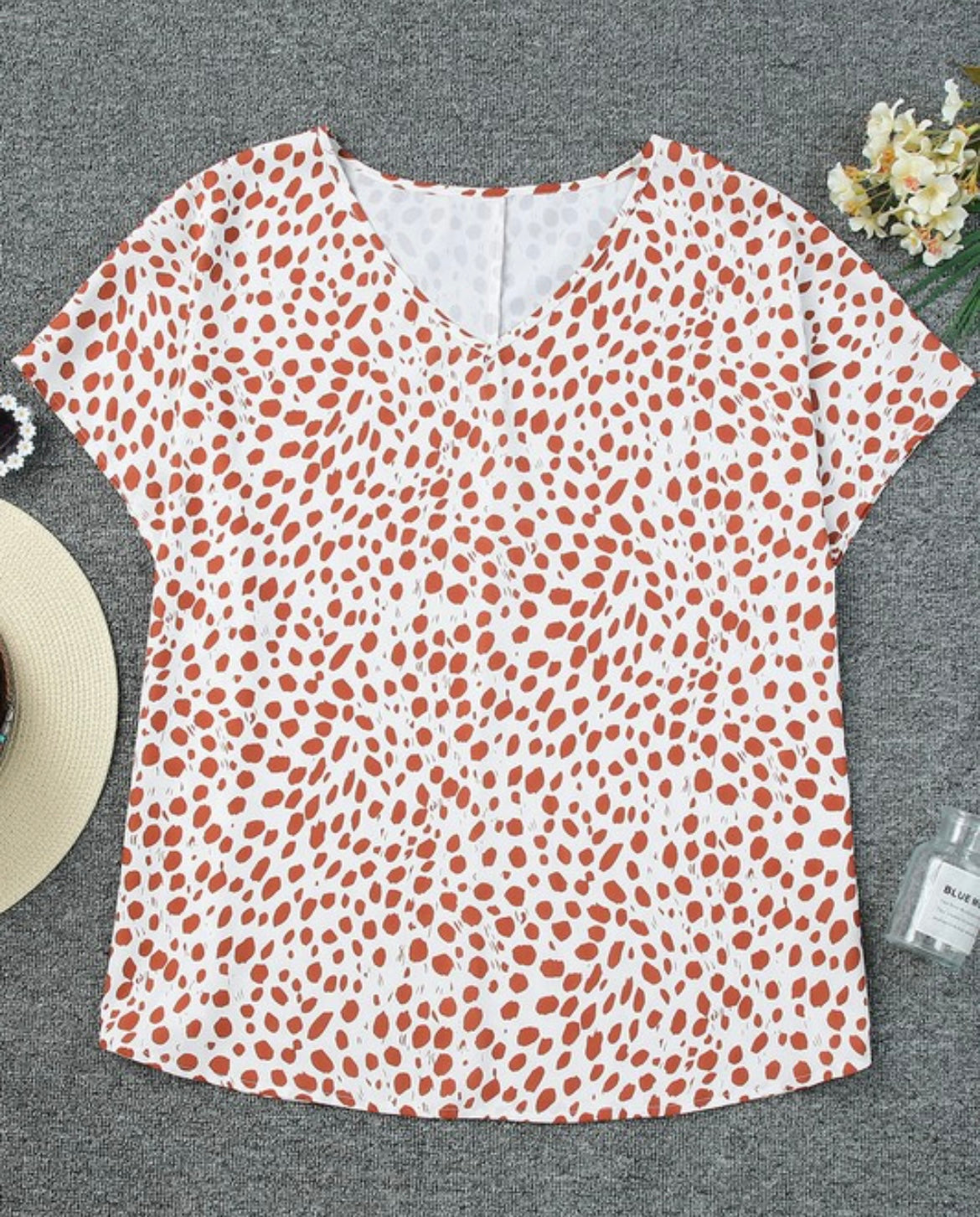 Leopard V Neck Top