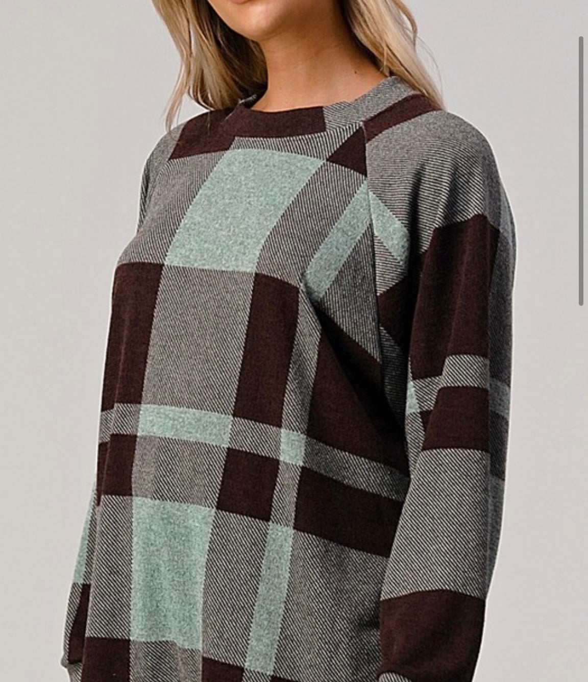Mint and Black Plaid