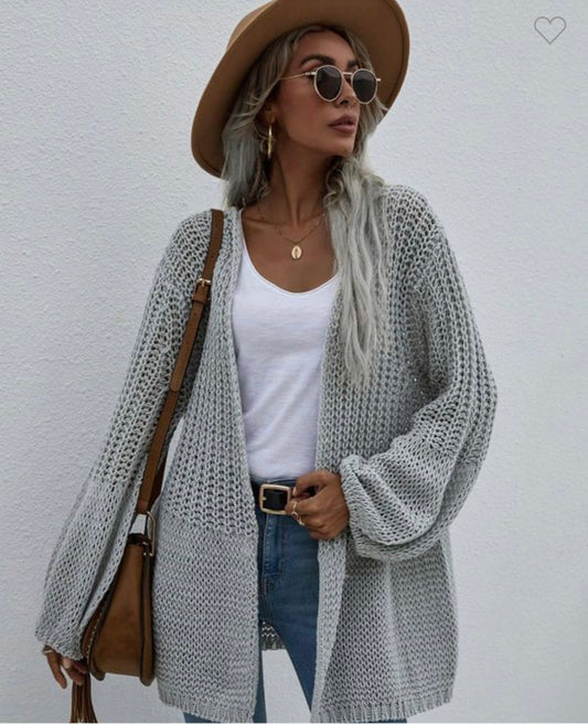 Oversized Gray Cardigan