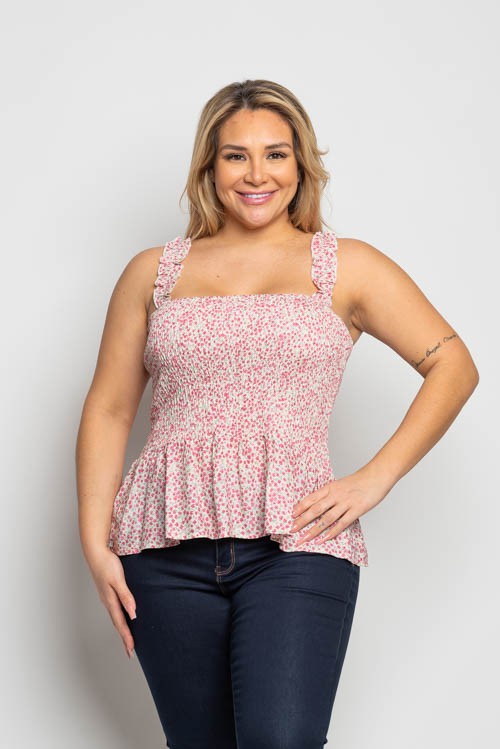 Plus Size Floral Tank