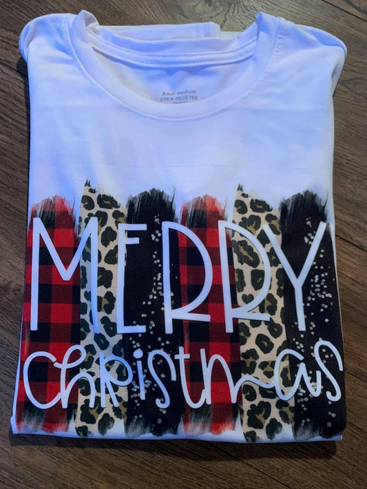 Merry Christmas Patterned Tee