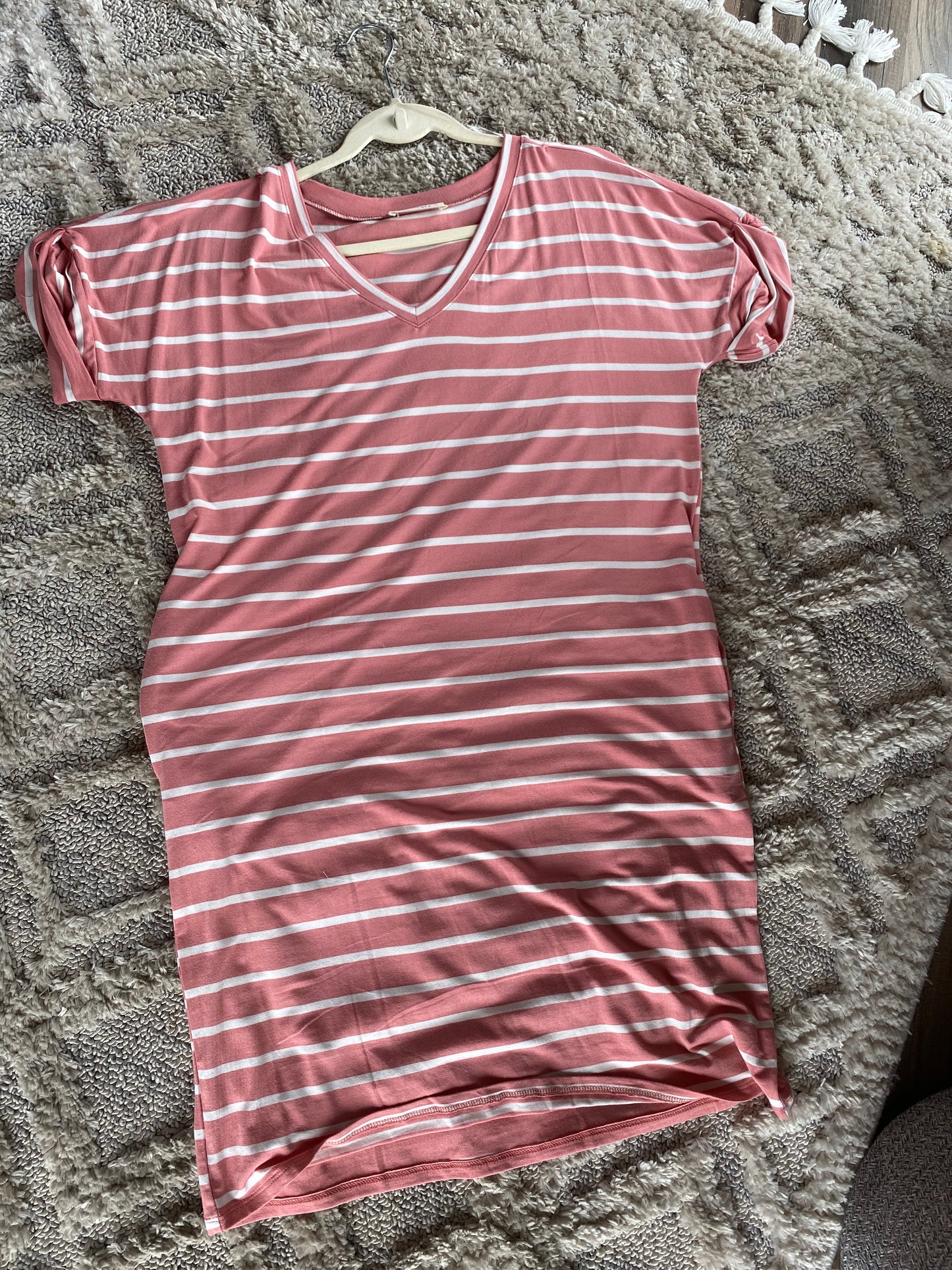 Striped t shirt dress